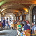Cafes in the Place des Vosges pavillions